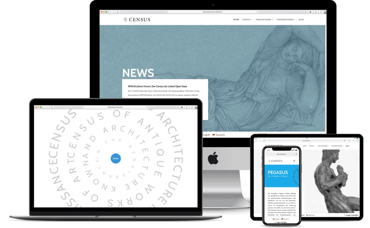 Webdesign-Referenz aus Heidelberg: Website für die Bildungsplattform Census