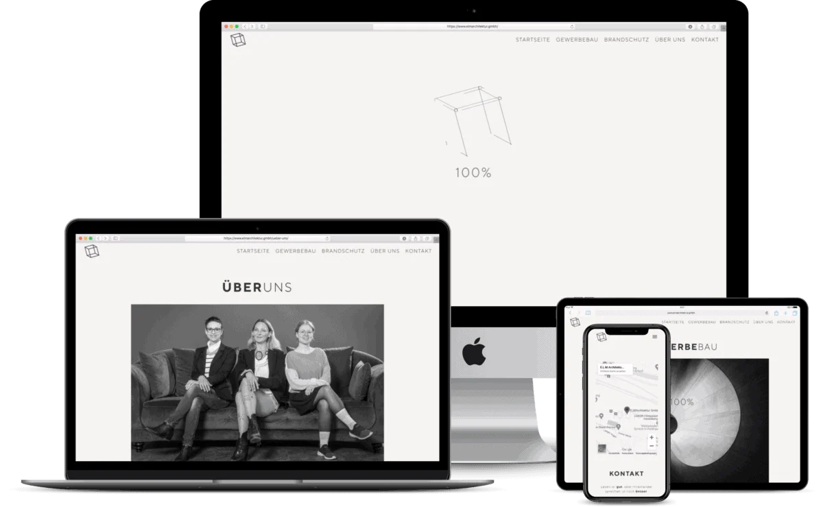 Webdesign-Referenz aus Heidelberg: Website für E.L.M.Architektur