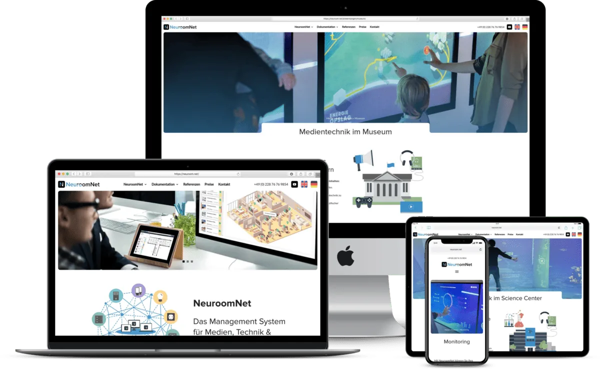 Webdesign-Referenz aus Heidelberg: Website für die Software NeuroomNet