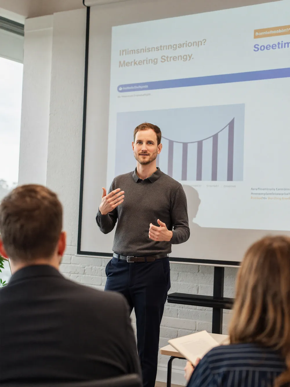 Joshua Stark präsentiert Branchen-Benchmarks im Workshop bei stark.marketing